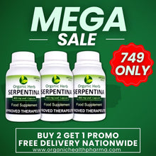 Load image into Gallery viewer, Organic Herb Serpentina Capsules 400mg (BUY 2 GET 1)