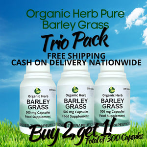 Organic Herb Pure Barley Grass Capsules 500mg (Buy 2 Take 1 Promo)