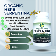 Load image into Gallery viewer, Organic Herb Serpentina Plus Capsules 100&#39;s
