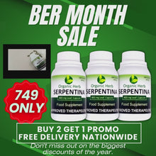 Load and play video in Gallery viewer, Organic Herb Serpentina Capsules 400mg (BUY 2 GET 1)
