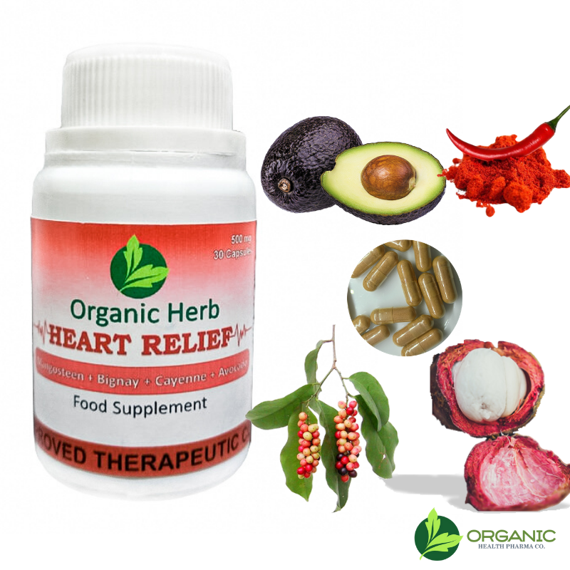 Organic Herb Heart Relief Caps x 30's (Buy 1 Take 1)